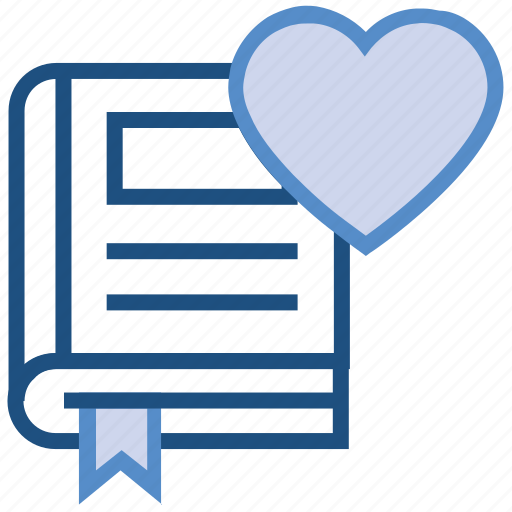 Book, education, favorite book, heart, like, ribbon icon - Download on Iconfinder
