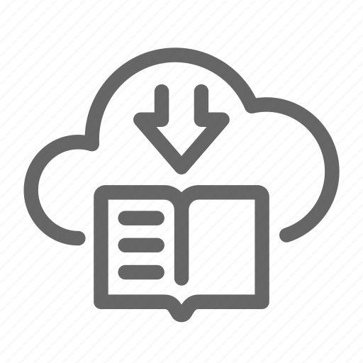 Book, cloud, download, e book, education, online icon - Download on Iconfinder