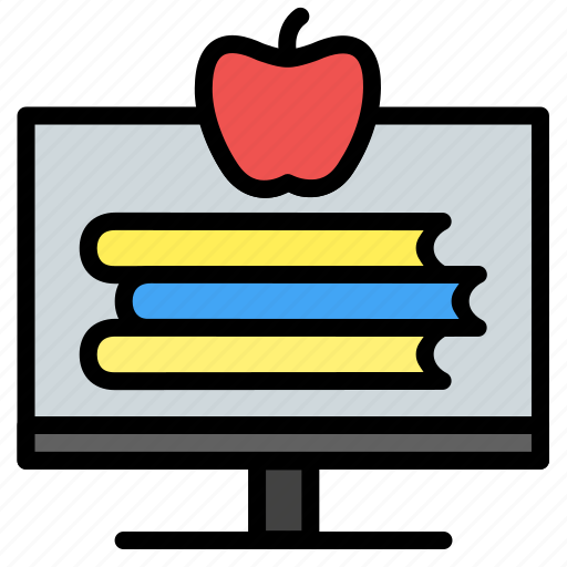 Computer, course, digital, digital library, elearning, library, online course icon - Download on Iconfinder