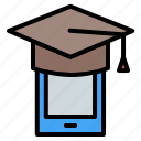 classroom, education, elearning, graduation hat, online education, online learning, student