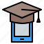 classroom, education, elearning, graduation hat, online education, online learning, student 