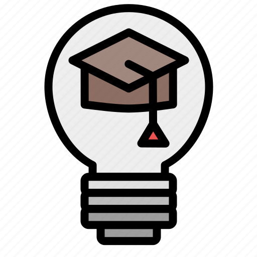 Classroom, creativity, graduation toga, light bulb, mortarboard, online education, online learning icon - Download on Iconfinder