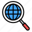 business and finance, magnifying, magnifying glass, maps and flags, searching, world grid, worldwide 
