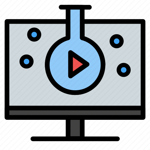 Chemistry class, online education, online learning, science, tutorials, video, video tutorial icon - Download on Iconfinder