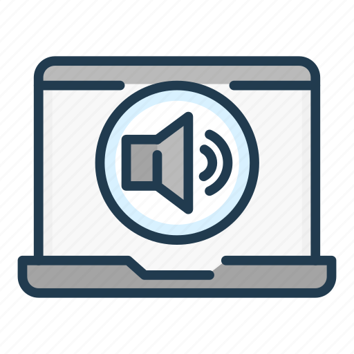 Audio, computer, laptop, learning, lecture, online, voice icon - Download on Iconfinder