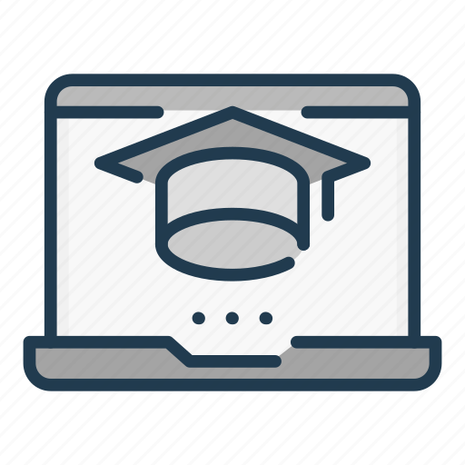 Computer, education, hat, laptop, learning, online, study icon - Download on Iconfinder