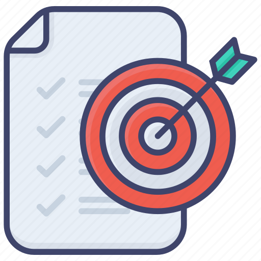 Goals, report, analytics, aim, achievement, target, checklist icon - Download on Iconfinder