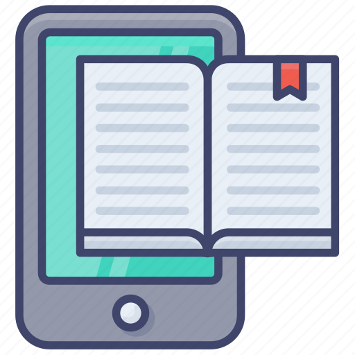 Mobile, phone, education, ebook, digital, book, read icon - Download on Iconfinder