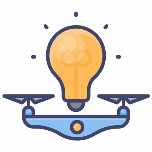 Bulb, ideas, sharing, send, air, drone, delivery icon - Download on Iconfinder