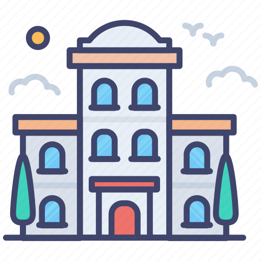 Building, university, hostel, education, schoolhouse, college, school icon - Download on Iconfinder