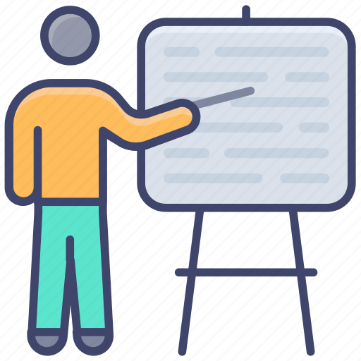 Presentation, education, study, blackboard, man, teacher, person icon - Download on Iconfinder