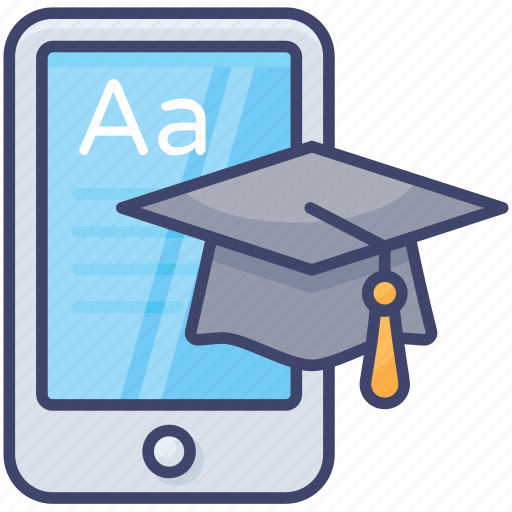 Learning, mobile, diploma, university, graduation, cap, school icon - Download on Iconfinder