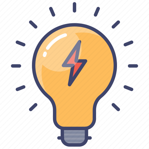 Bulb, idea, electricity, lightning, bolt, sign, science icon - Download on Iconfinder