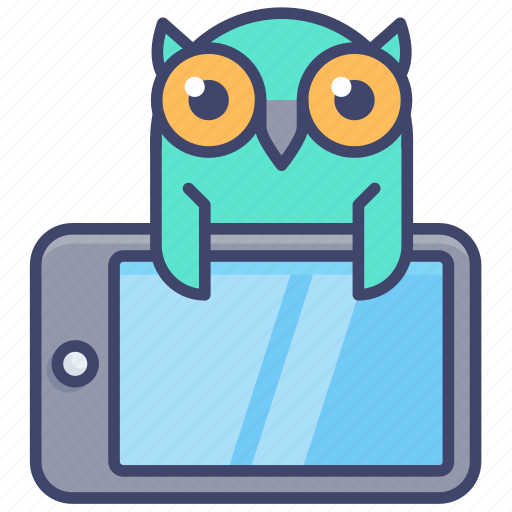 Owl, online, mobile, education, study, wisdom, learning icon - Download on Iconfinder
