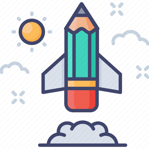 Pencil, advantage, rocket, competitive, business, competition, success icon - Download on Iconfinder