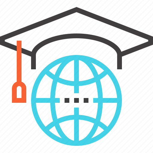 Abroad, graduation, hat, internet, knowledge, online, study icon - Download on Iconfinder