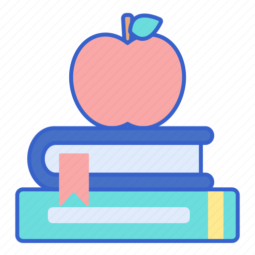 Apple, books, school icon - Download on Iconfinder