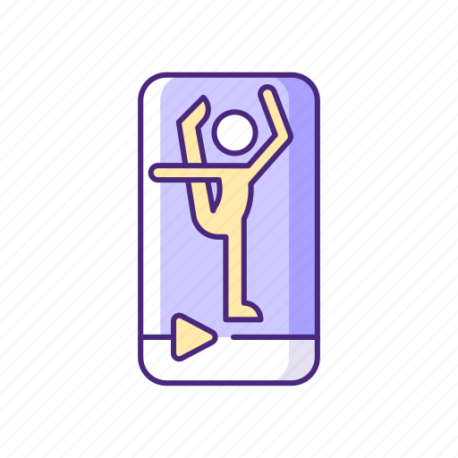 Online fitness, training, exercise, stretching icon - Download on Iconfinder