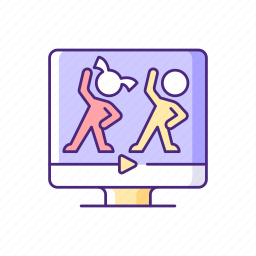Online fitness, aerobic, dancing, training icon - Download on Iconfinder