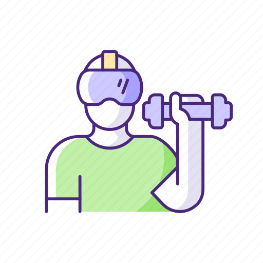 Weightlifting, virtual, workout, glasses icon - Download on Iconfinder