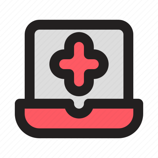 Online, healthcare, health, medical, laptop, device, hospital icon - Download on Iconfinder