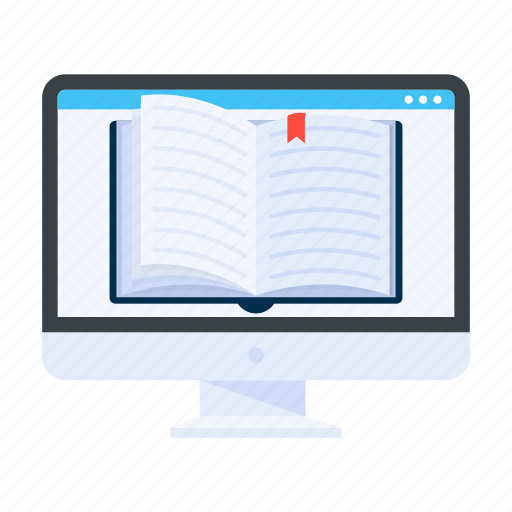 E learning, online book, online study, online library, online education icon - Download on Iconfinder
