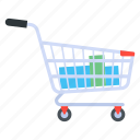 shopping cart, shopping trolley, handcart, hand trolley, trolley