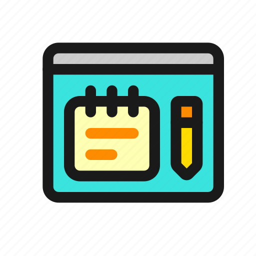 Note, taking, app, web, notepad, writing, widget icon - Download on Iconfinder