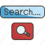 search, browse, find, query, look 