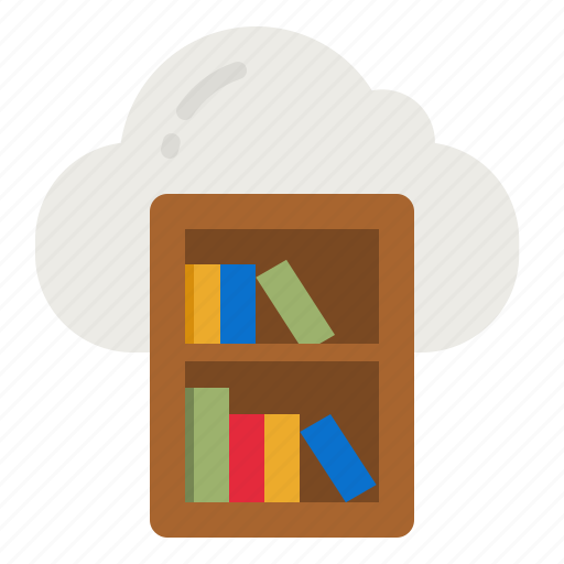 Library, digital, cloud, book, literature icon - Download on Iconfinder