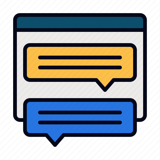 Online, forums, message, communications, conversation, discussion, chat icon - Download on Iconfinder