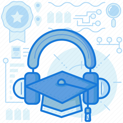 Audio, audiobook, graduation, knowledge, media, multimedia, sound icon - Download on Iconfinder