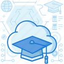 cloud, graduate, graduation, knowledge, network, sharing, storage