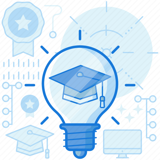Graduate, graduation, idea, knowledge, light, lightbulb, thought icon - Download on Iconfinder