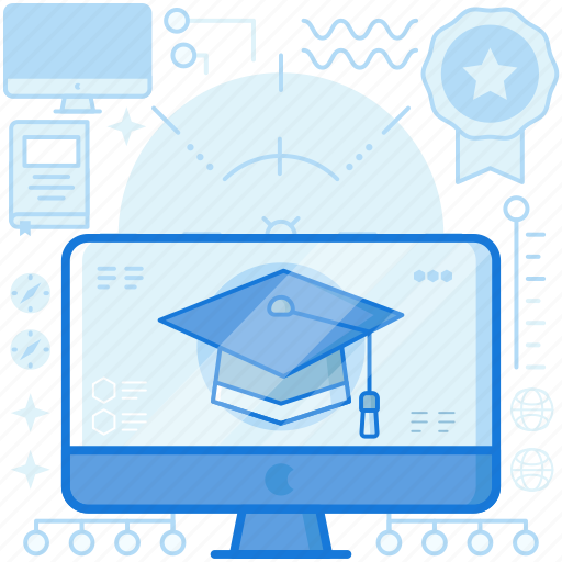 Course, education, graduate, monitor, online, screen icon - Download on Iconfinder