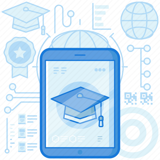 Course, device, electronic, graduate, graduation, smartphone, tablet icon - Download on Iconfinder