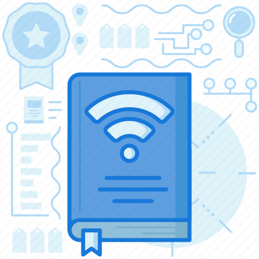 Book, ebook, education, knowledge, learning, wifi, wireless icon - Download on Iconfinder