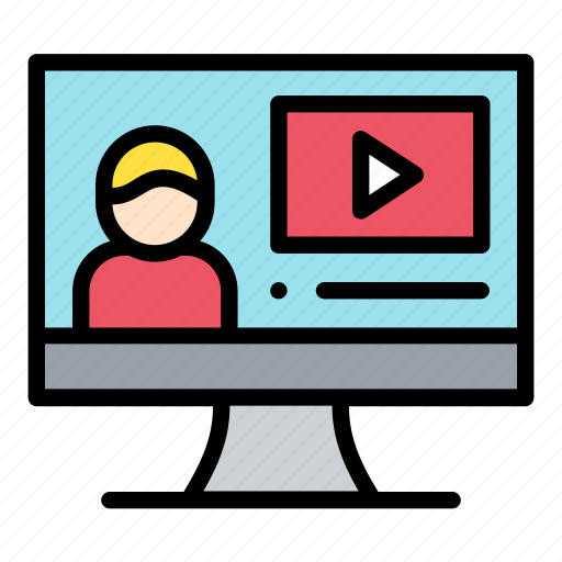 Online, learning, webinar, video, conference icon - Download on Iconfinder