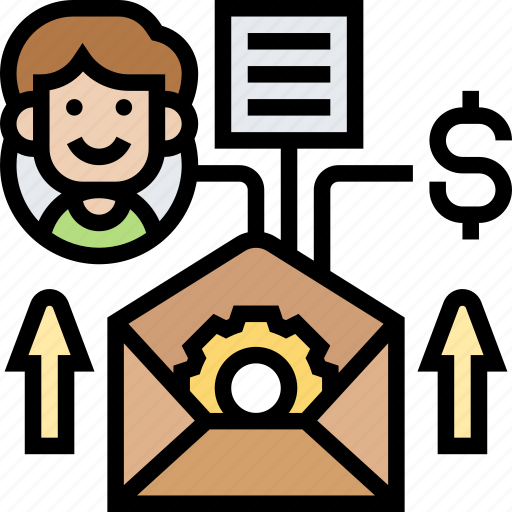 Notify, advertisement, sending, email, automation icon - Download on Iconfinder