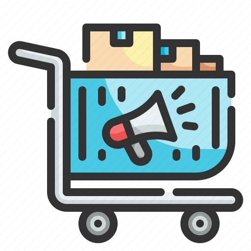 Shopping, cart, commerce, advertisement, announcement icon - Download on Iconfinder
