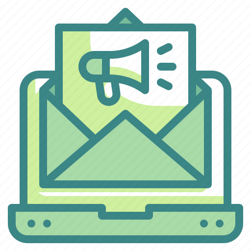 Email, newsletter, send, laptop, advertisement icon - Download on Iconfinder
