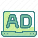 laptop, ad, advertise, marketing, screen