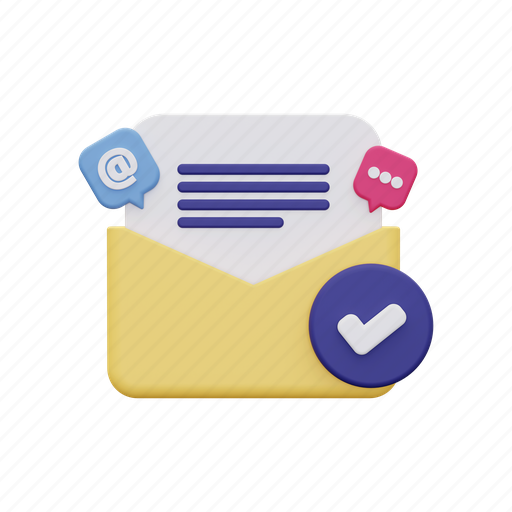 Send, email, message, mail, inbox, envelope, chat 3D illustration - Download on Iconfinder