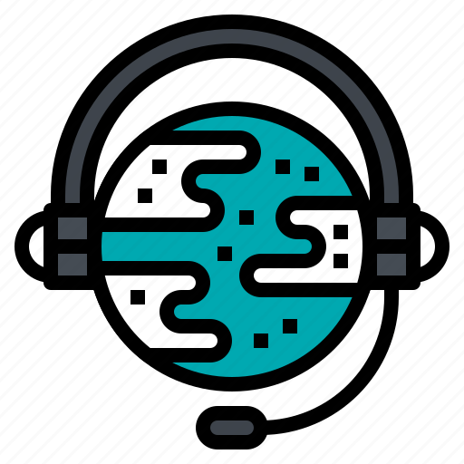 Communication, global, headphone, microphone, service icon - Download on Iconfinder