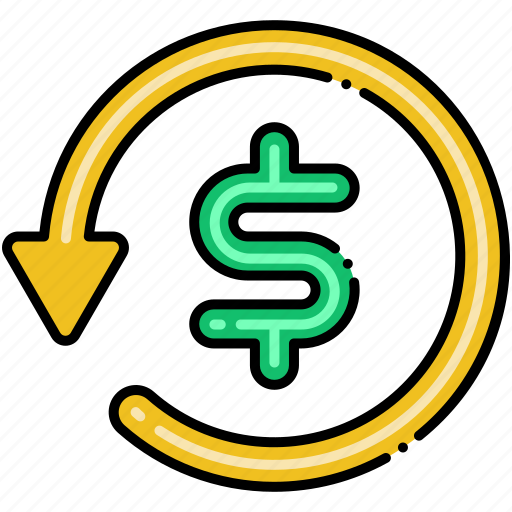 Dollar, money, prepaid, rotating arrow icon - Download on Iconfinder