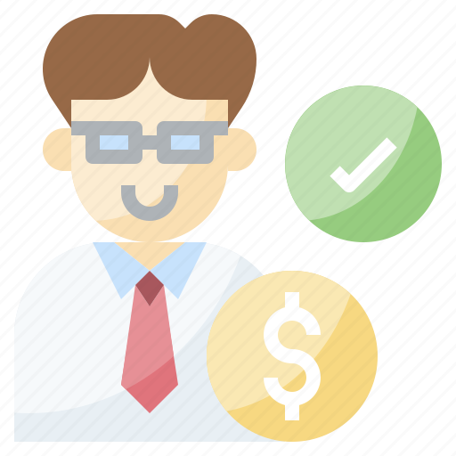 Agent, business, businessman, finance, verification icon - Download on Iconfinder