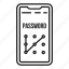phone, sign, authentication, vector, thin 