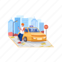 booking, carsharing, delivery, driver, rent, taxi, car, service, cab