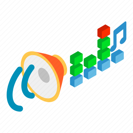 Isometric, musicplayback, object, sign icon - Download on Iconfinder