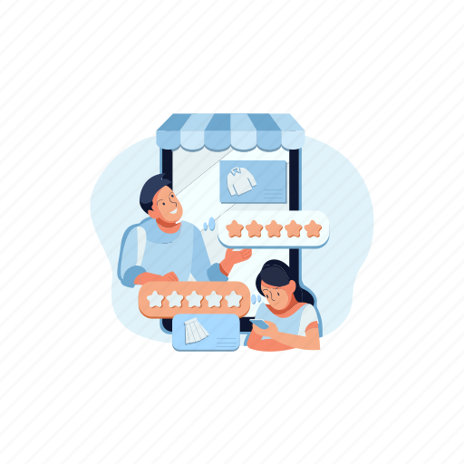 Feedback, customer, rating, review, online, support, stars illustration - Download on Iconfinder